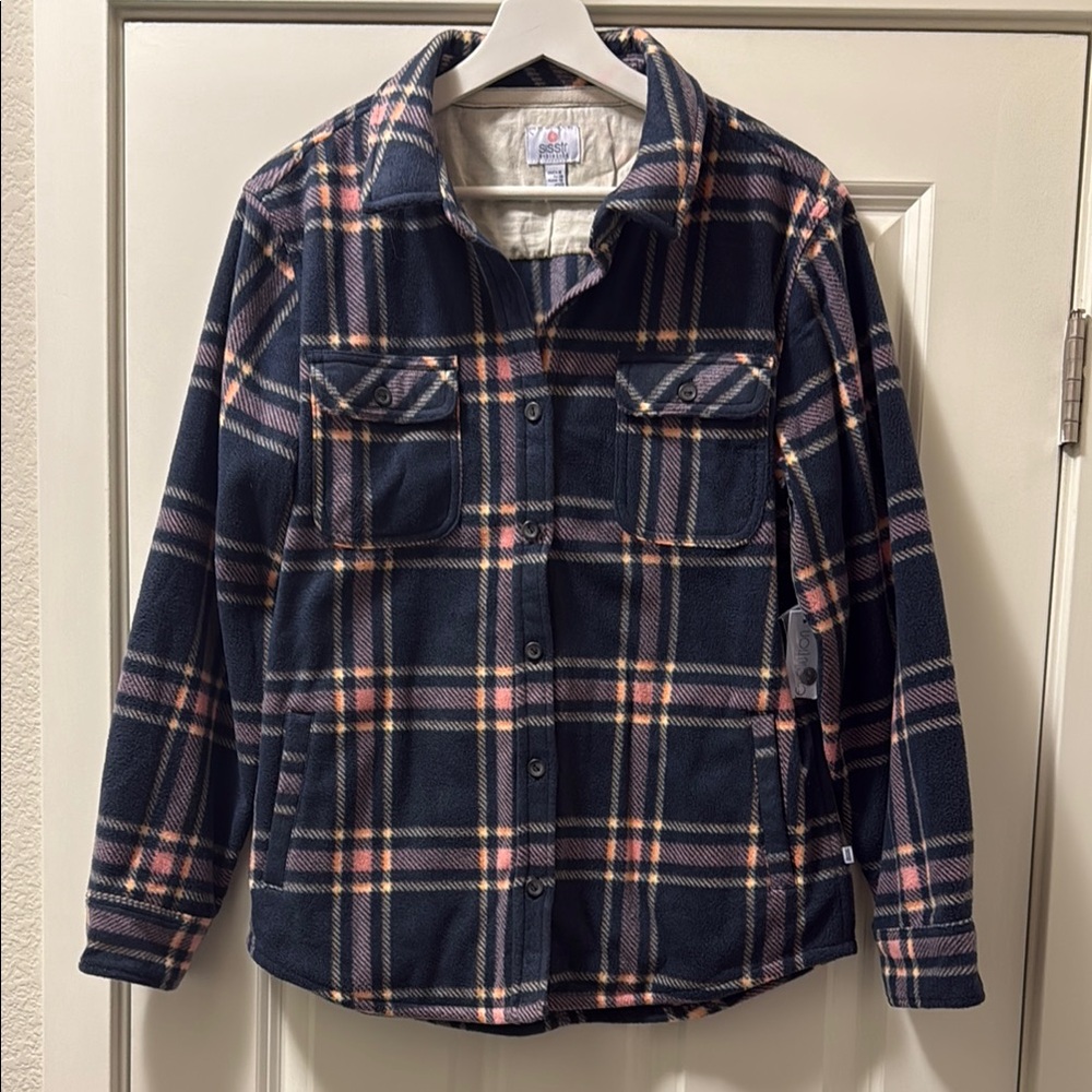 Plaid Button-Up Jacket